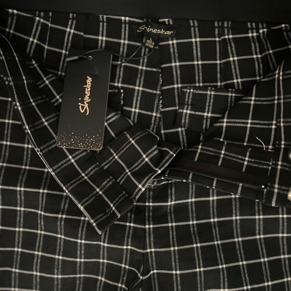Shinestar women’s flare plaid pants size L - Picture 5 of 6